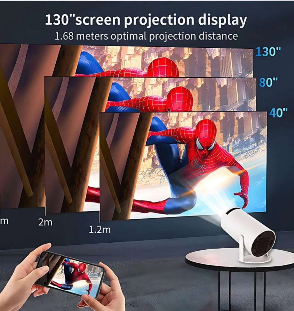 Mini Portable Projector - 4K | HD | Wifi | Bluetooth